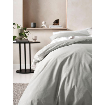 Chevron Stone Duvet Cover Set Double
