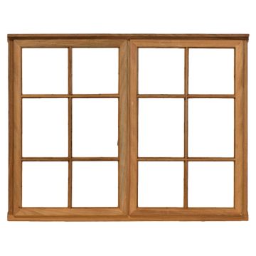 Window Side Hung Wood WC2SPL Small Pane 1 Vent Left Side Opening-w1128xh887mm