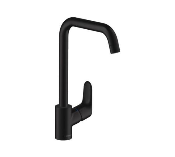 Hansgrohe Kitchen Sink Mixer Tap Vermis Single Lever Black H33.8 Cm Spout Reach 20.4Cm