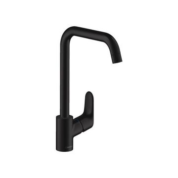 Hansgrohe Kitchen Sink Mixer Tap Vermis Single Lever Black H33.8 Cm Spout Reach 20.4Cm