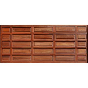 Garage door sectional meranti wood tuscan with studs-double-w4950xh2170mm