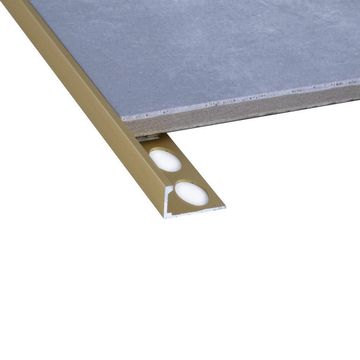 Aluminium Straight Edge Trim Matt Gold 12mm