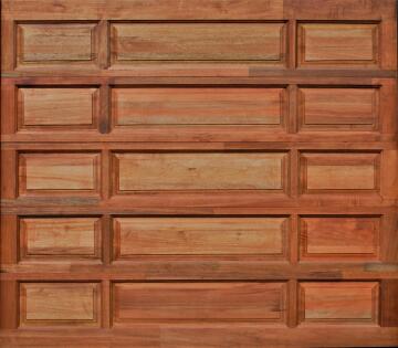 Garage Door Sectional Meranti Wood Tuscan with Studs-Single-w2500xh2170mm