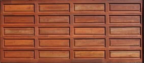 Garage door sectional meranti wood 20 panel-double-w4950xh2170mm