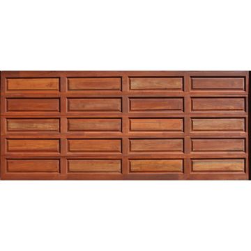 Garage door sectional meranti wood 20 panel-double-w4950xh2170mm