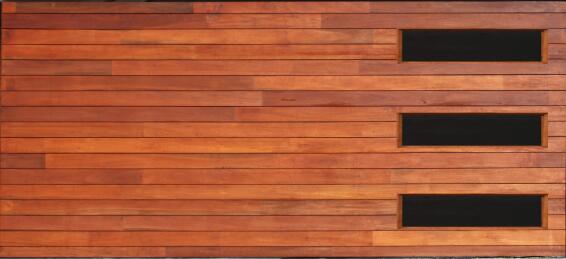 Garage Door Sectional Meranti Wood, Double Wooden Garage Door Za