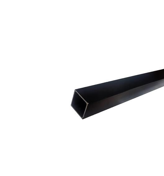 Aluminium black square tube 25mm x 1m