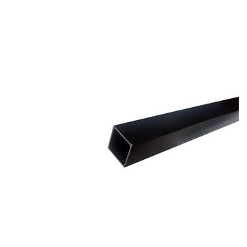 Aluminium black square tube 25mm x 1m