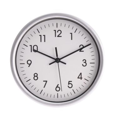 WALL CLOCK TIME MASTER SILVER 20CM