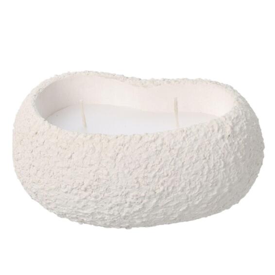DALIA CANDLE BEIGE CEMENT POT 16X10X7