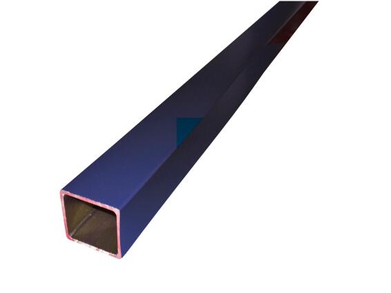 Aluminium square tube 12mm x 1.25m black