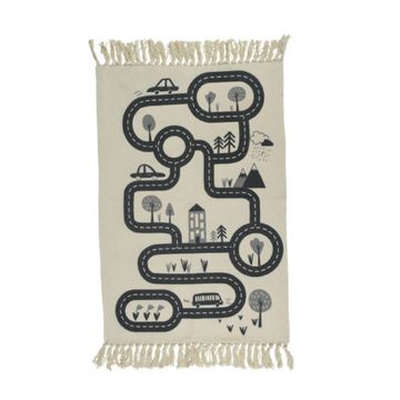 RUG PRINTED DARK ROAD RUG - 80X120