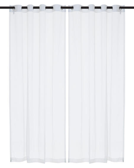 Curtain voile eyele wht 2pk 140x225