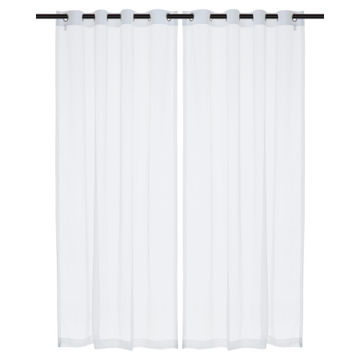 Curtain voile eyele wht 2pk 140x225