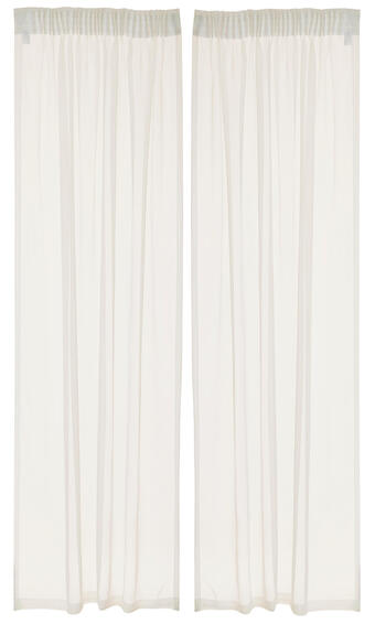 Tape curtain voile cream 2pk 140x218cm