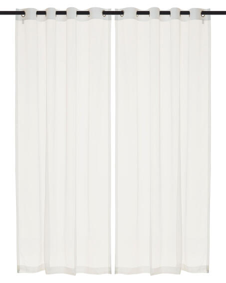 Curtain voile eyele crm 2pk 140x225
