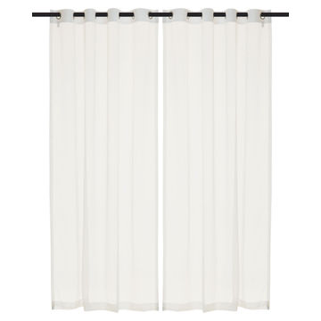 Curtain voile eyele crm 2pk 140x225