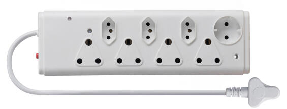 8Way Multiplug 4x16A 3xEuro 1xSchuko Wht