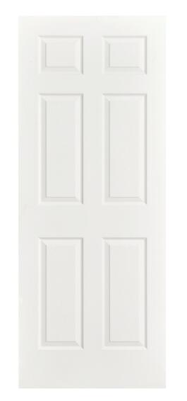 Interior Door Fire Resistant Deep Moulded Townhouse-6 Panel Prefinished White-w813xh2032mm
