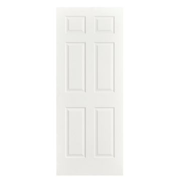 Interior Door Fire Resistant Deep Moulded Townhouse-6 Panel Prefinished White-w813xh2032mm