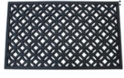 Doormat Rubber Diamond Weave Black 8mm 45x75cm