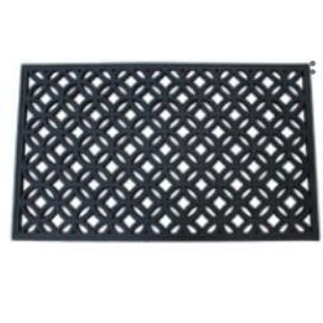 Doormat Rubber Diamond Weave Black 8mm 45x75cm