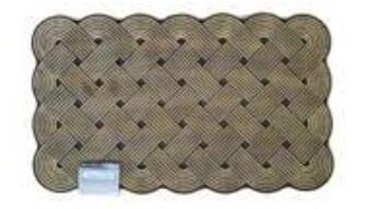Doormat Rubber Plaited Rope Gold 45x75cm