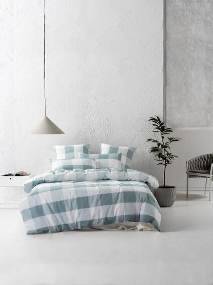 ALEC DUCK EGG DUVET COV DOUBLE