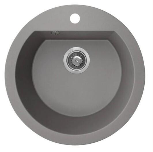 Laveo Kitchen Sink Dafne Grey Drop In Single Bowl L51Xw51Xd19Cm
