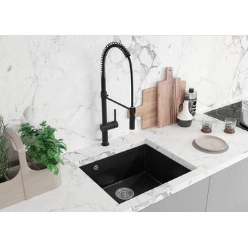 Laveo Kitchen Sink Ibiza Undermount With Single Bowl Black L46Xw56Xd20Cm