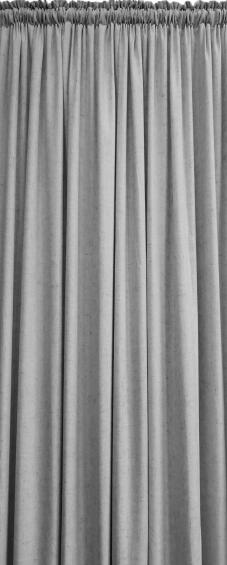 CURTAIN GENEVA SILVER TAPED 230 X 218CM