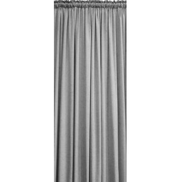 CURTAIN GENEVA SILVER TAPED 230 X 218CM