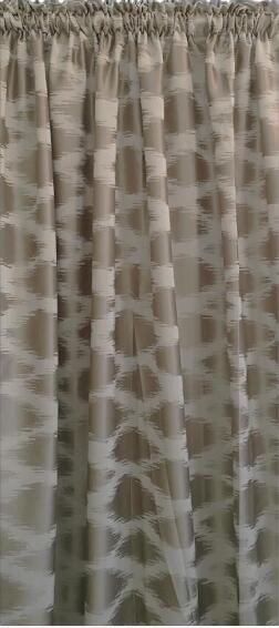 CURTAIN WILSON TAN TAPED LINED 230X218