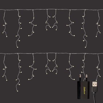 Litehouse 3m Icicle Curtain Fairy Lights - Warm White