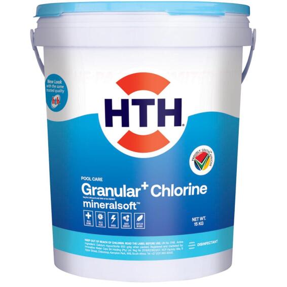 Chlore en granules Super 70 % HTH - 16 kg