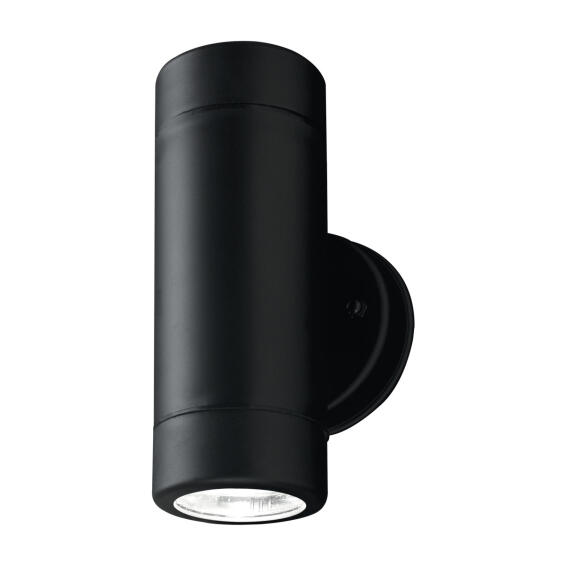 Brightstar Up Down Outdoor Wall Lantern Light 2XGU10 IP44 Black