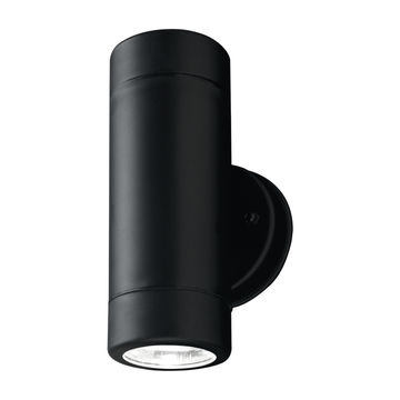 Brightstar Up Down Outdoor Wall Lantern Light 2XGU10 IP44 Black