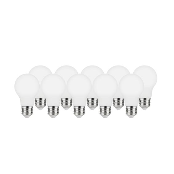 Lexman new23-setof10 filament a60 light bulb milky e27 5.9w cool daylight 