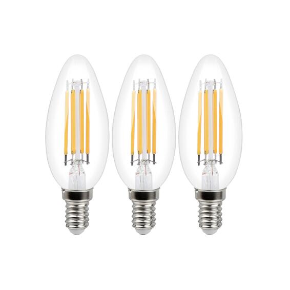 Lexman new23-set3led filament light bulb c35 e14 5.9w warm white