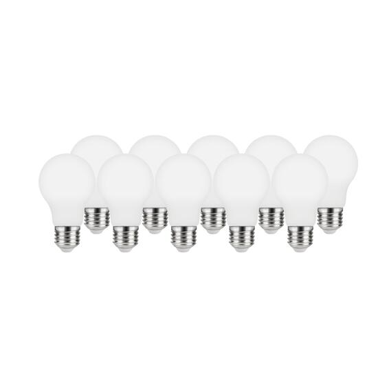 Lexman new23-setof10 filament light bulb a60 milky e27 11.2w cool daylight