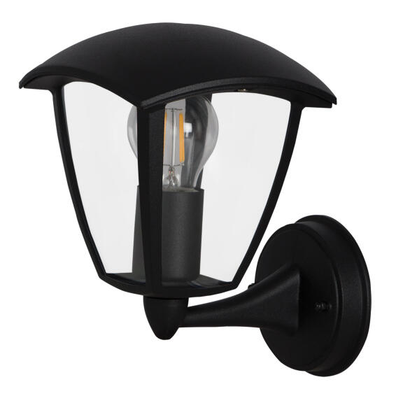 Brightstar 4 Panel Up Facing Outdoor Wall Lantern Light Black