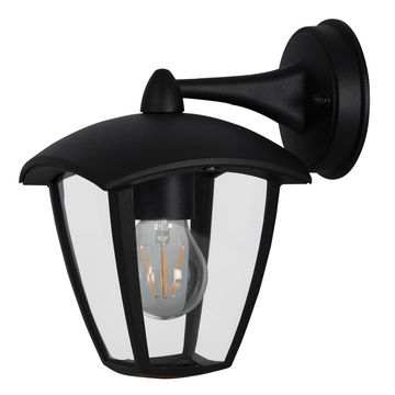 Brightstar Down facing Outdoor Wall Lantern Light Black