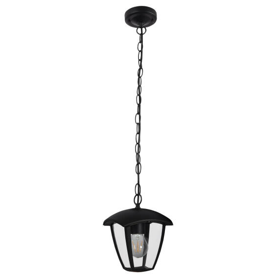 Brightstar 4 Panel Outdoor Lantern Pendant Light Black