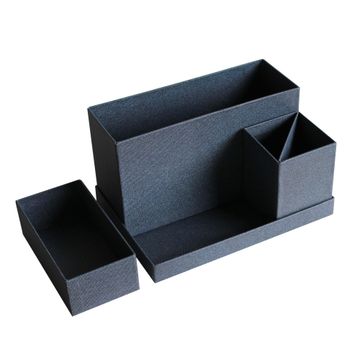 Desk organizer spaceo blue 23x13x16cm
