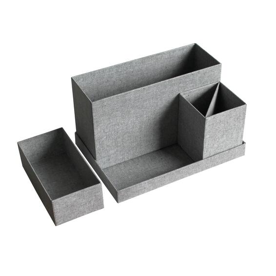 Desk organizer spaceo grey 23x13x16cm