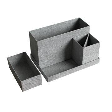 Desk organizer spaceo grey 23x13x16cm