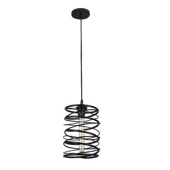  Black Wire Pendant Light 1X E27
