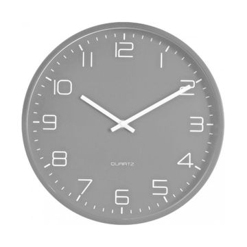WALL CLOCK MODERNIST SILVER 30CM