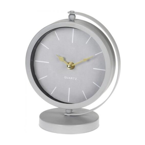 TABLE CLOCK 360D SPIN GREY 16.5