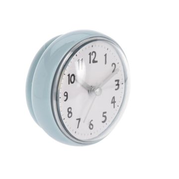 BATHROOM CLOCK SUCTION BLUE 7CM